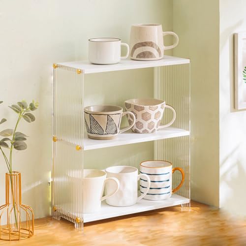 Acrylic Desktop Organizer with Wood Shelf X79705