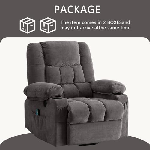 Power Lift Recliner Chair for Elderly with Heat and Massage, USB Charge Port T982612