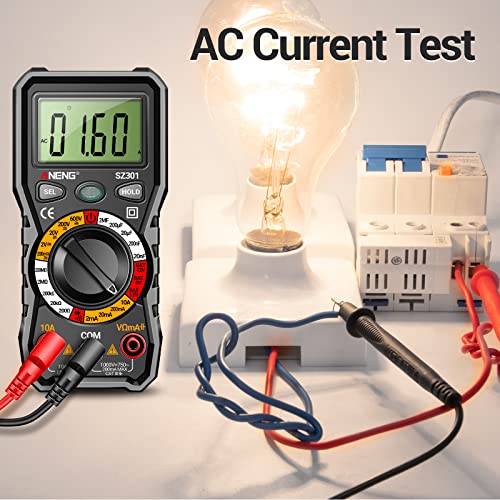 Digital Multimeter with Case, AC DC Voltmeter, Ohm Volt Amp Meter L485084
