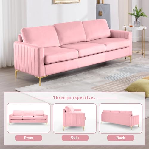 Tufted Velvet Living Room Couch Set, 3 Piece V6003