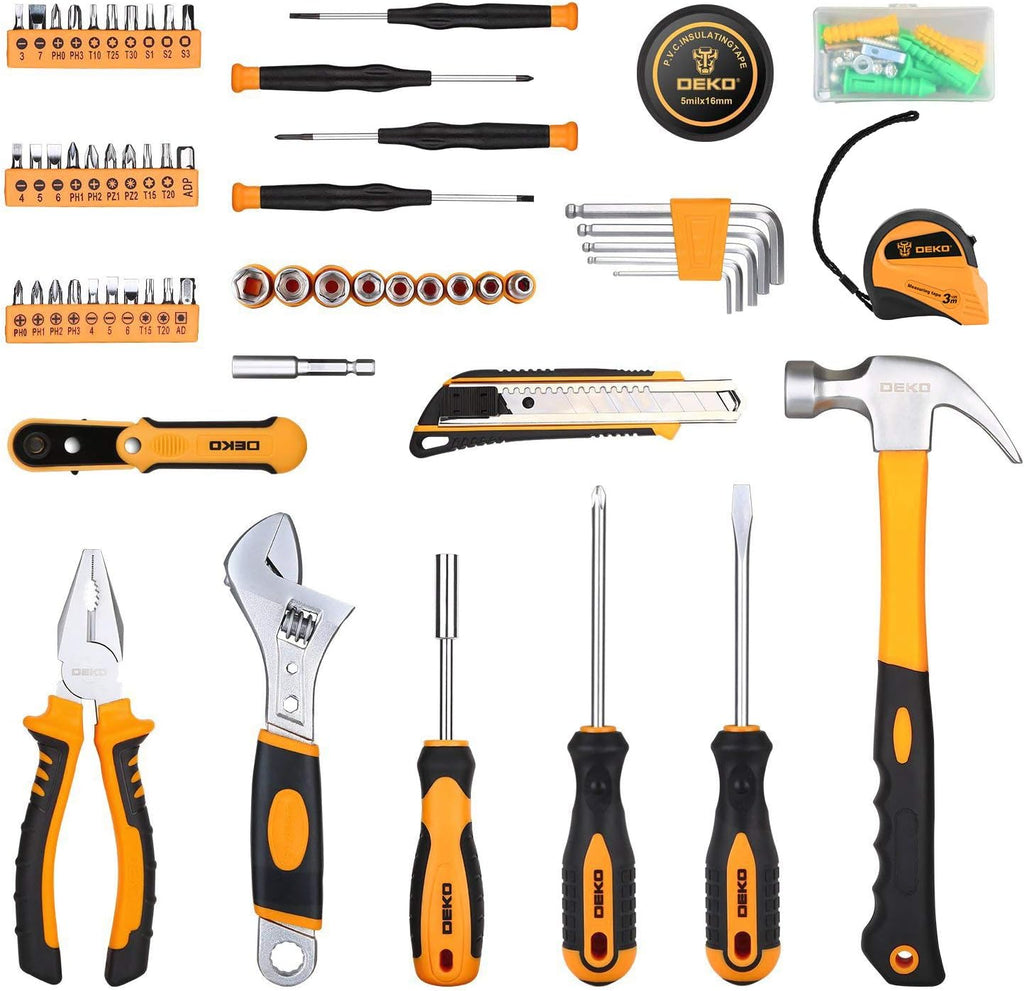 100 Piece Home Repair Tool Set with Plastic Tool Box P227760