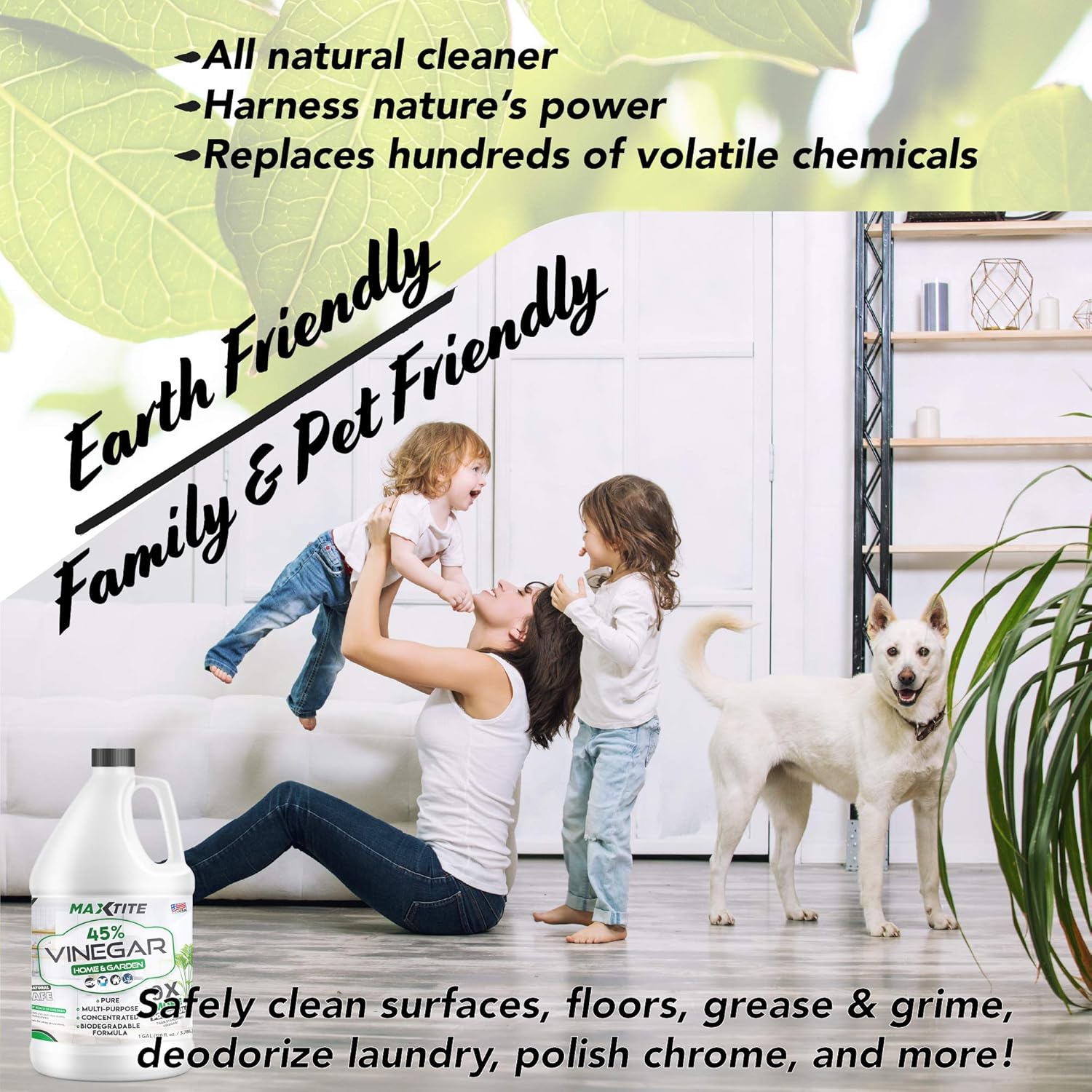 45% Vinegar for Home & Garden Cleaning, 4-Pack D308