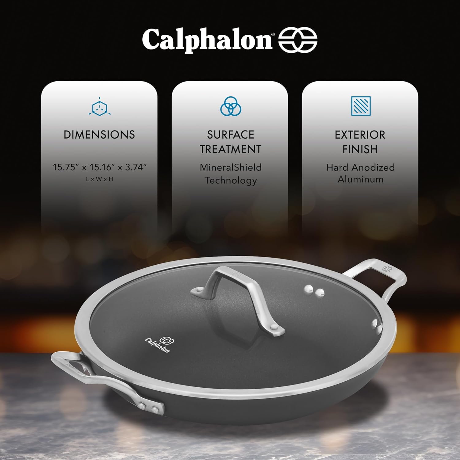12 Inch Nonstick Everyday Pan with Lid P4440
