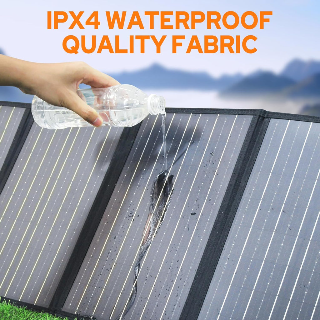 300W Solar Generator with 60W Solar Panel, 80000mAh Portable Power Station K31625
