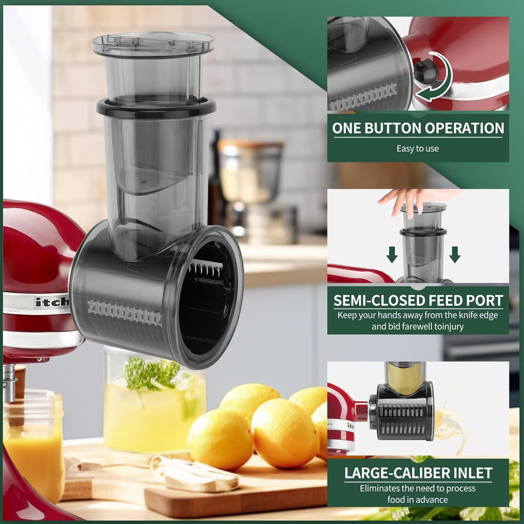 Food Slicer and Cheese Grater Attachment for Stand Mixer with 5 Blades P76652