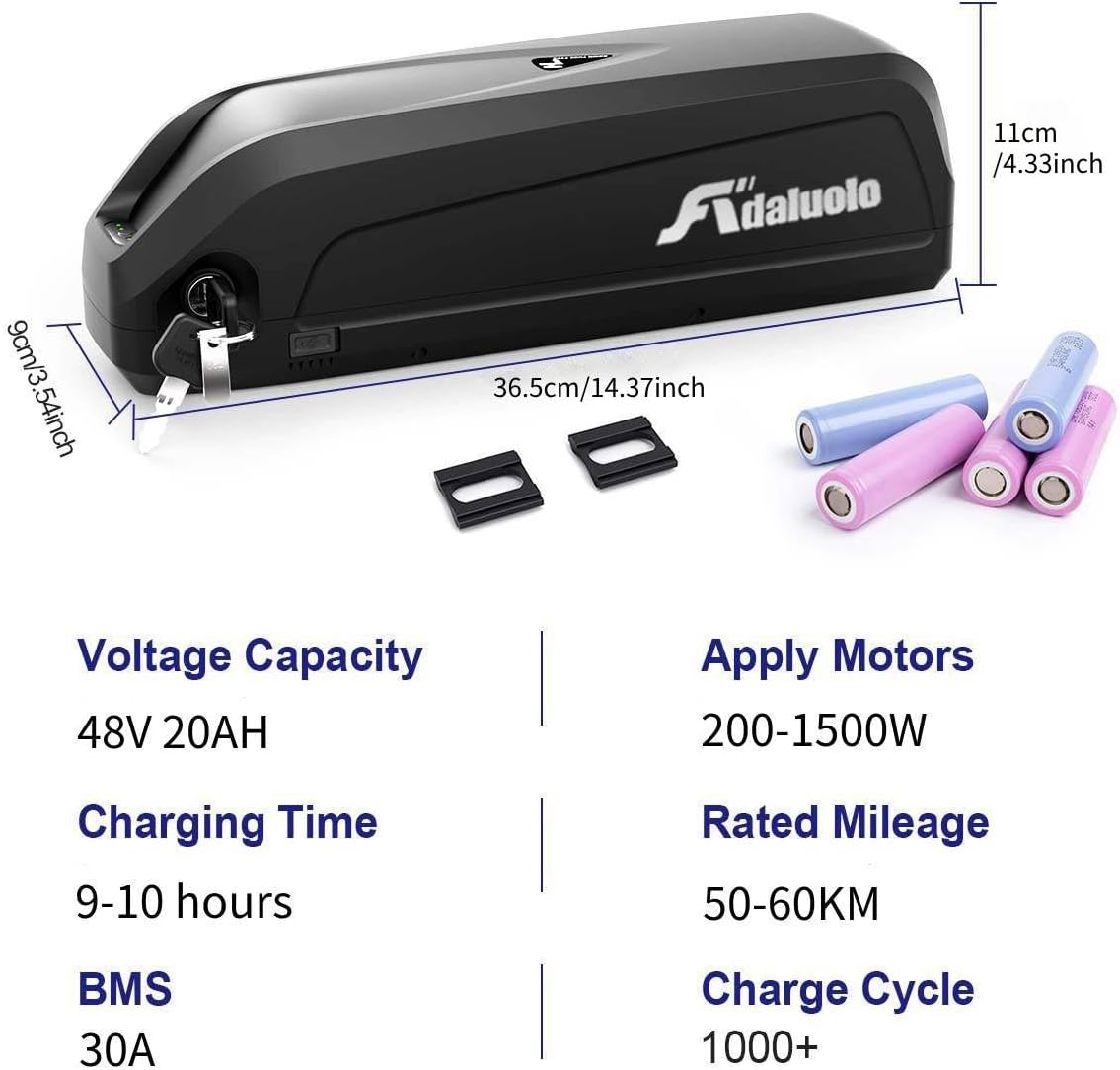 48V 20AH Electric Bike Battery Pack with Charger J35400