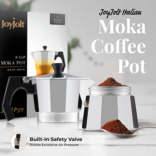 Stovetop Espresso Maker 3 Cup Aluminum Coffee Percolator with Heat Resistant Handles P853701