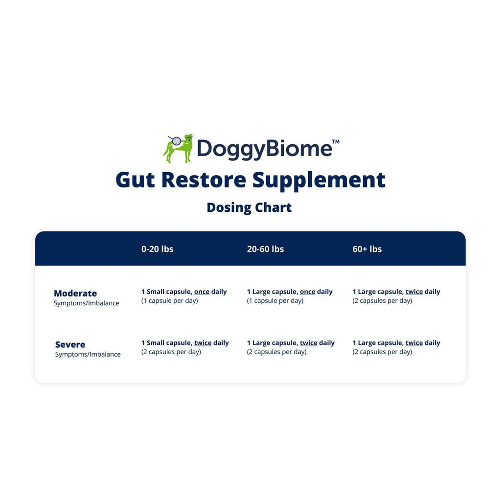 Gut Restore Supplement for Dogs, 30 Capsules A282438
