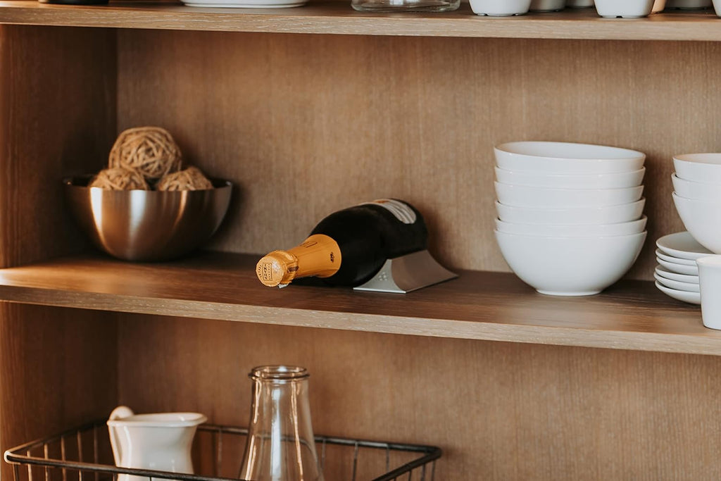 Countertop Wine Rack for Refrigerator, Natural Silver E977737