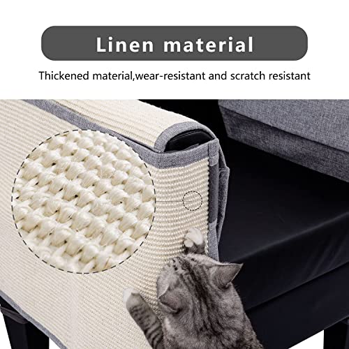 Cat Scratch Furniture Protector for Couch Sofa Chair, Light Gray Left A827204