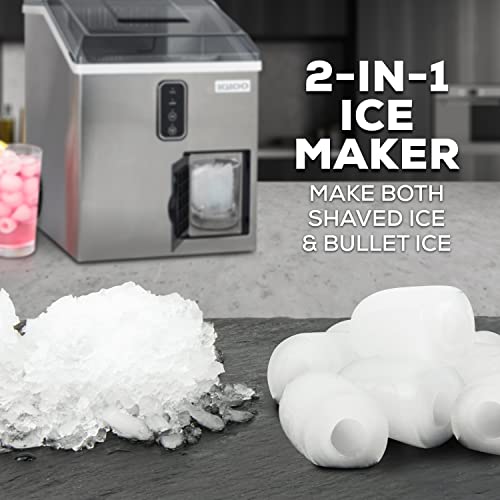 Electric Countertop Ice Maker Machine, Portable, Stainless Steel O32594