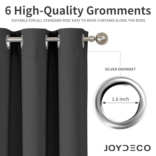 Blackout Curtains 108 Inch Length 2 Panels, Thermal Insulated, Room Darkening Grommet Drapes for Bedroom Living Room U463796