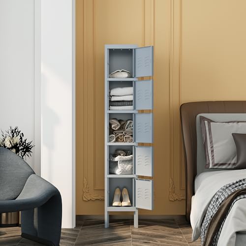 Metal Storage Locker with 3 Doors, 66" Tall Steel Cabinet D312544