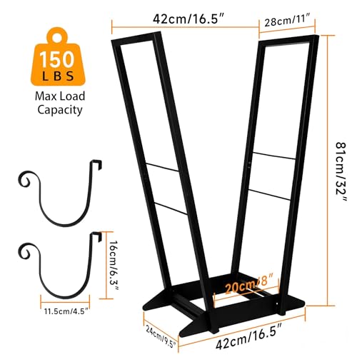Firewood Log Rack Indoor 22 Inch Heavy Duty Wood Holder Stand C937