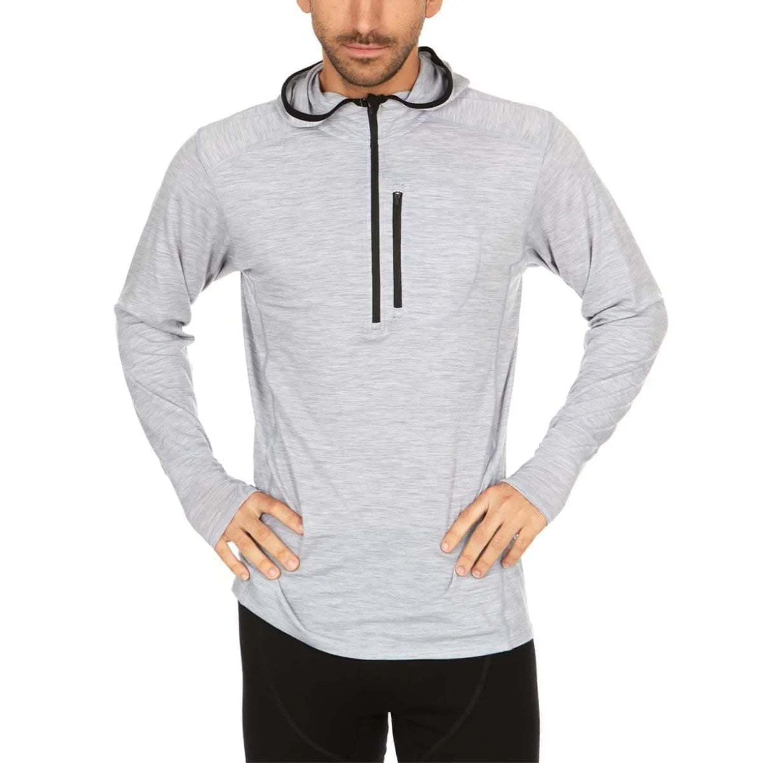 Men's Wool Quarter Zip Sun Hoodie M6135