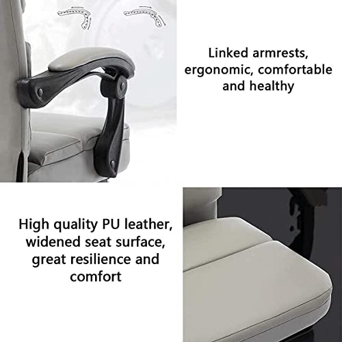 Ergonomic Office Chair with Adjustable Tilt and Retractable Footrest S90417