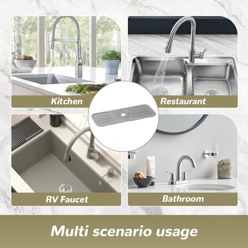 Kitchen Sink Silicone Draining Mat, Fast Drying Stone Sink Tray, Sink Protector N922275