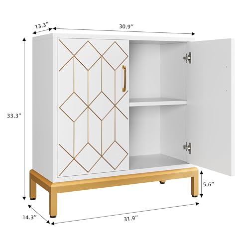 Buffet Cabinet with Storage, White B1868