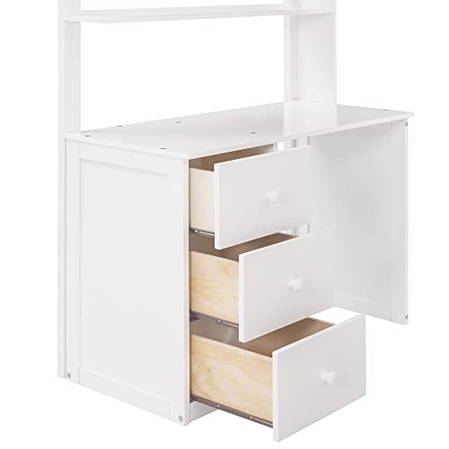 Full Loft Bed with Desk and Storage Drawers Z289457