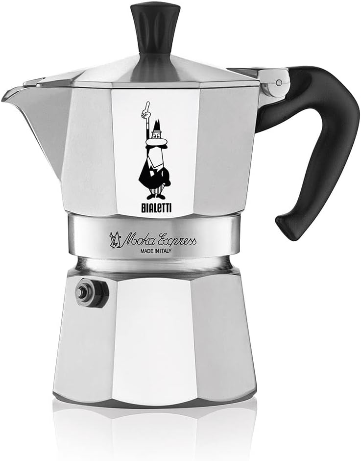 Stovetop Espresso Maker 3 Cups, Aluminium, Silver Q5470