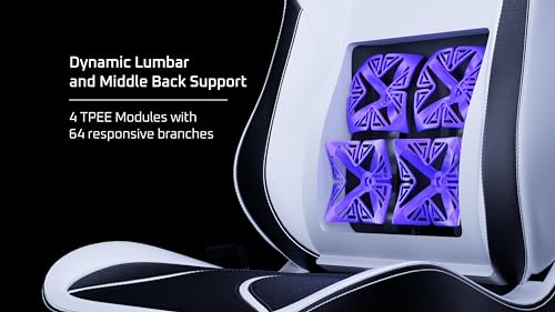 Ergonomic Big & Tall Gaming Chair with Lumbar Support and RGB LED Upgradeable K352