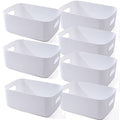 Small Plastic Baskets, Multiple Colour Pantry Organizer Bins Cupboard box with Handle, Plastic Storage Baskets for Bedroom Office Classroom Desktop Drawer Organizers