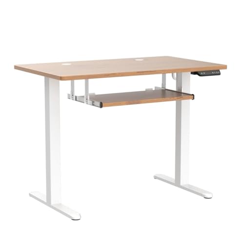 Standing Desk with Keyboard Tray, Electric Height Adjustable, 40 x 24 Inches W348