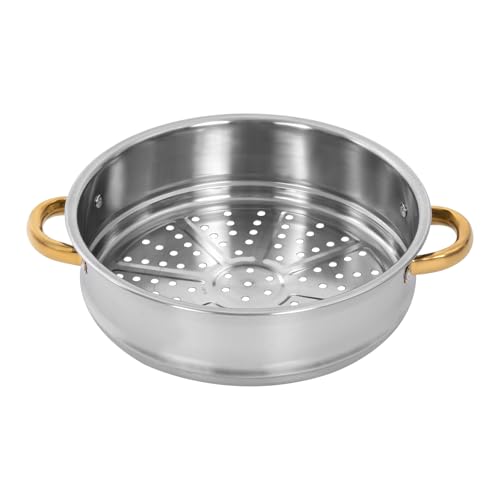 5 Tier Stackable Stainless Steel Steamer Pot with Glass Lid, 28cm A983