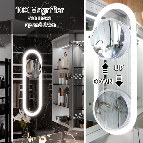Lighted Medicine Cabinet with Mirror, LED, Anti-Fog O222