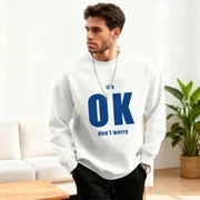 Custom hoodie with personalized text and round neck O81312