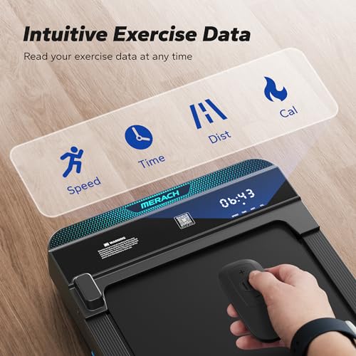 Walking Pad Treadmill for Home Office, Portable Under Desk Treadmill with Remote Control X346