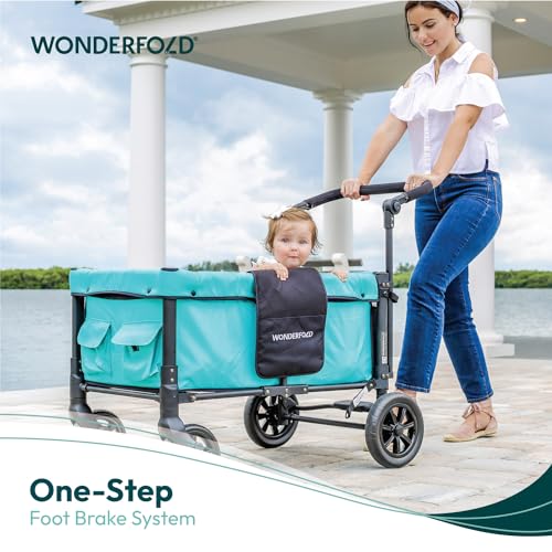 Double Stroller Wagon with Seats, Adjustable Handle and Sun Canopy G554