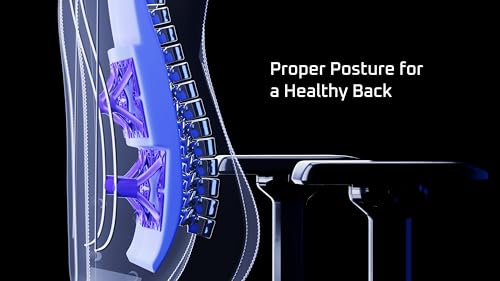 Ergonomic Big & Tall Gaming Chair with Lumbar Support and RGB LED Upgradeable K352