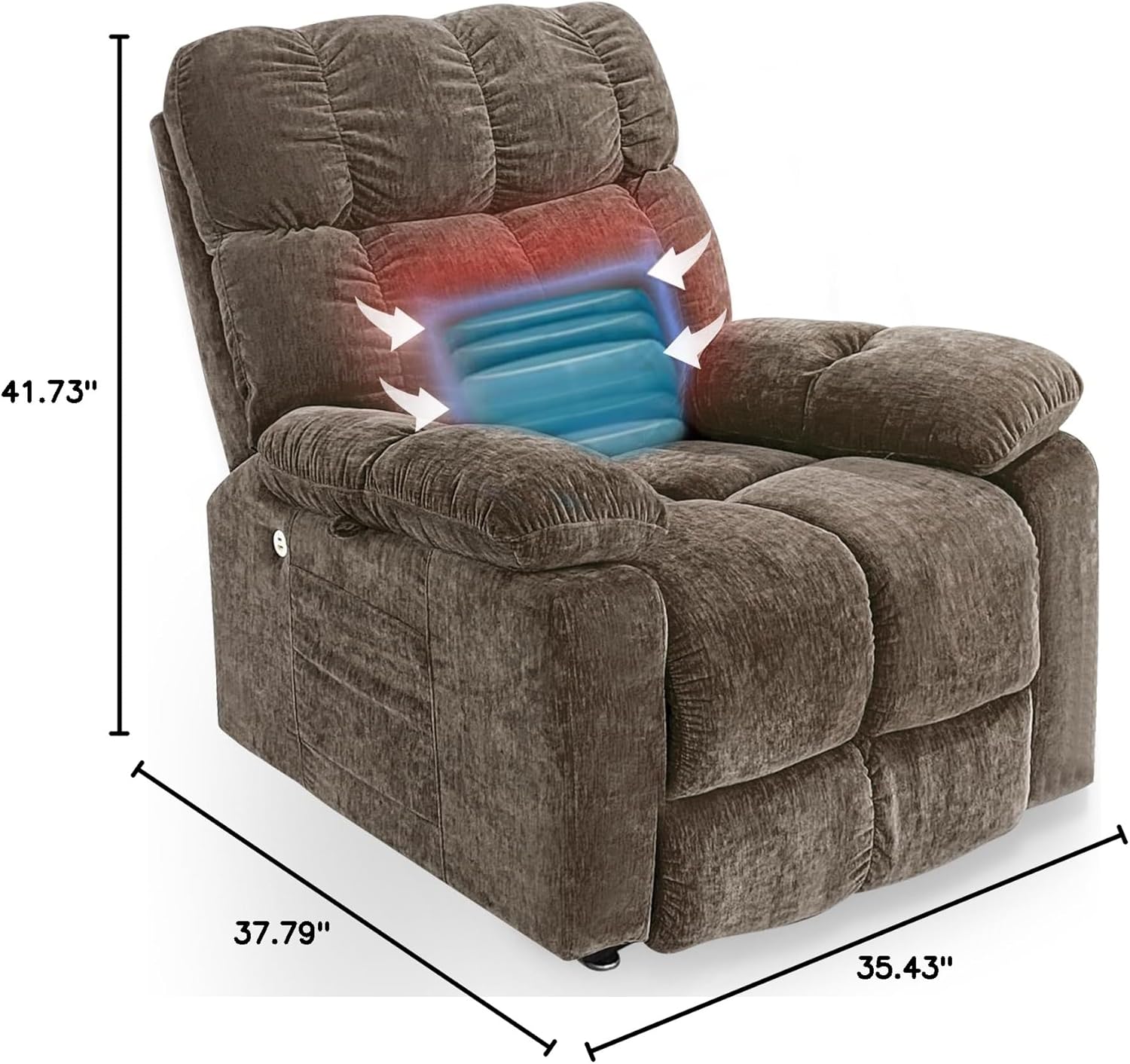 Electric Lift Recliner Chair with Massage and Heating for Adults Elderly Q9039