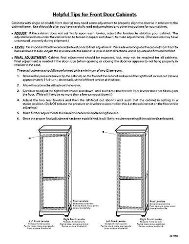 Curio Cabinet with Six Glass Shelves and Locking Door Q144341