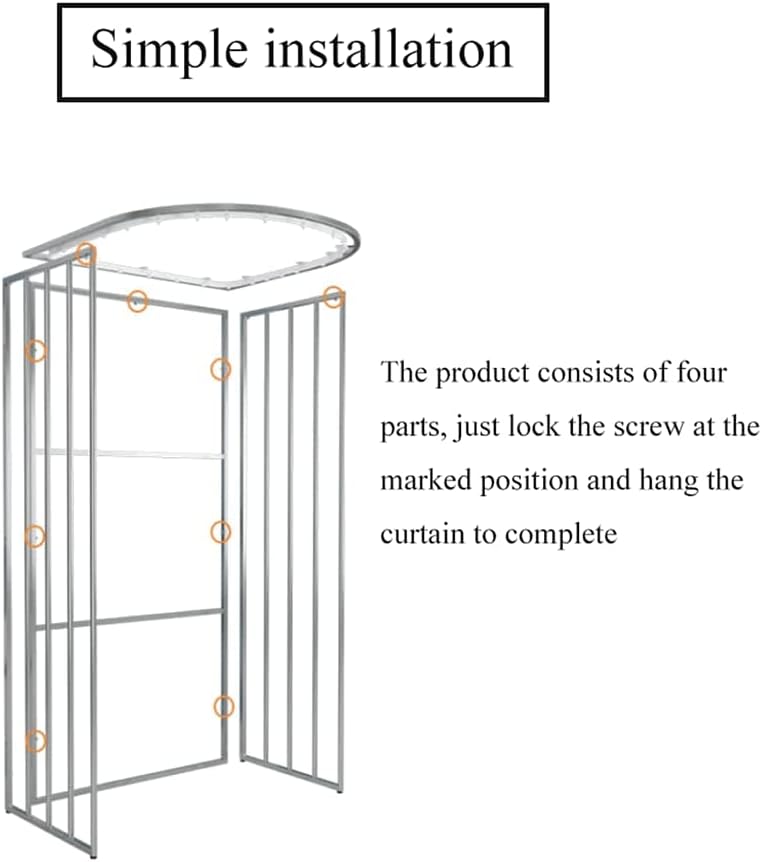 Portable Fitting Room with Floor-Standing Frame Y5574