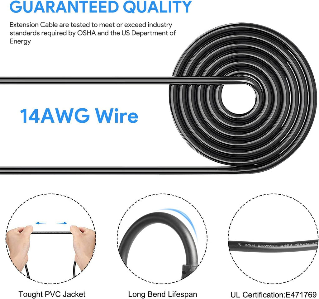 Extension Cable 10FT 3M DC 8.0mm for Solar Panel and Power Station A41372