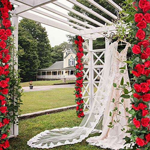 Artificial Rose Vines with Greenery, 4 Pack for Wedding Home Decor X892259