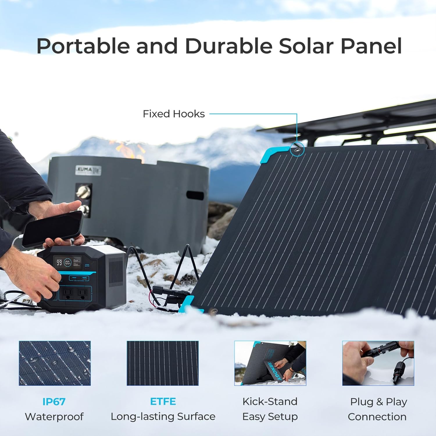 Portable Power Station 222Wh Backup Lithium Battery with AC Outlets for Camping Travel F336594