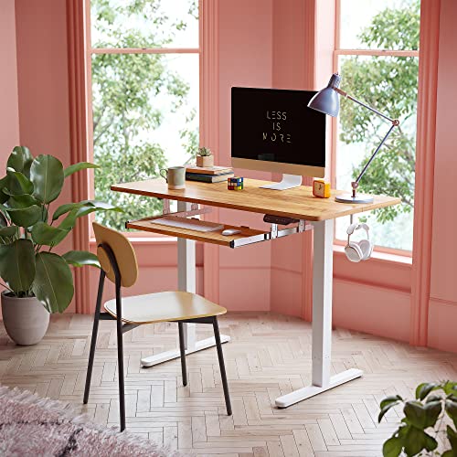 Standing Desk with Keyboard Tray, Electric Height Adjustable, 40 x 24 Inches W348