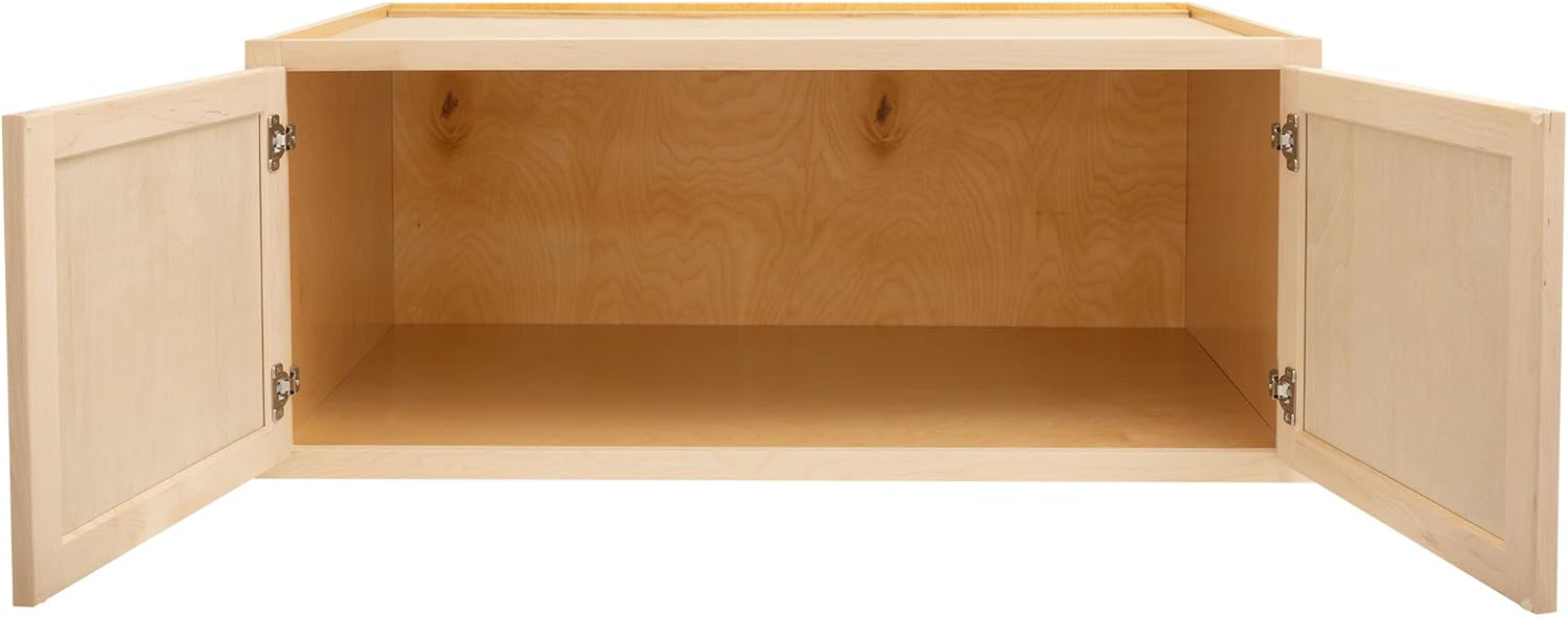 Wall Kitchen Cabinet 30" Tall Shaker Style, Soft Close Hardware A39025