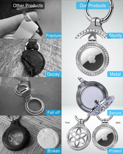 Metal necklace with Airtag holder, adjustable 25in D139