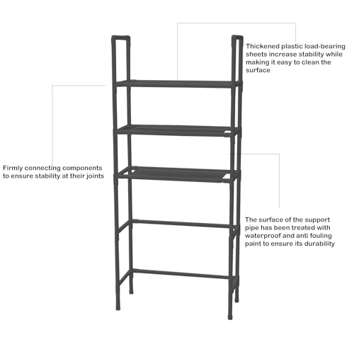 Bathroom Shelves 3 Layer, Space Saving Toilet Storage Rack V9424