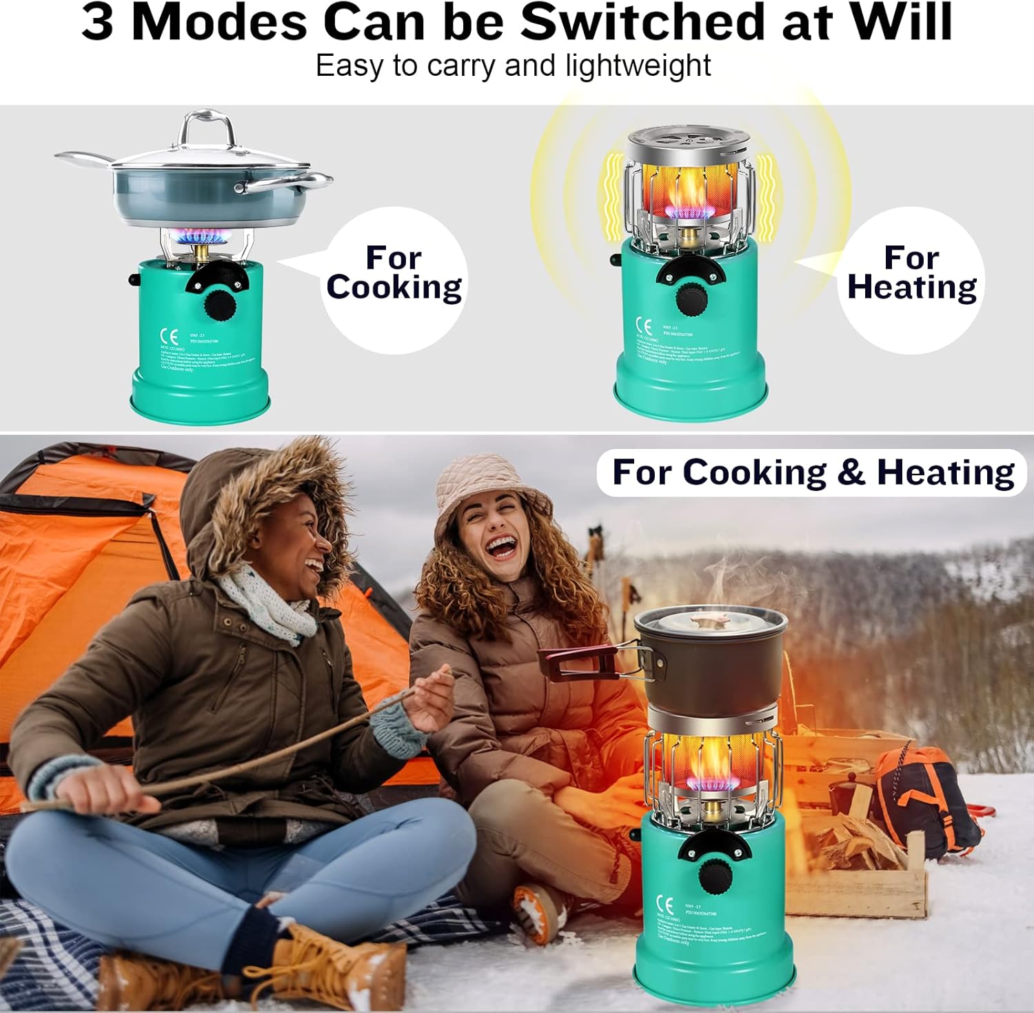 Portable Propane Heater & Stove for Camping, Ice Fishing, Hunting X7762
