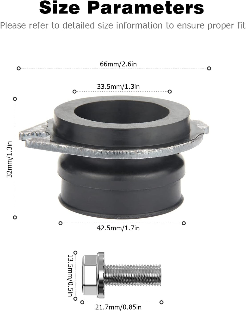 Garbage Disposal Flex Coupler Replacement Parts J100