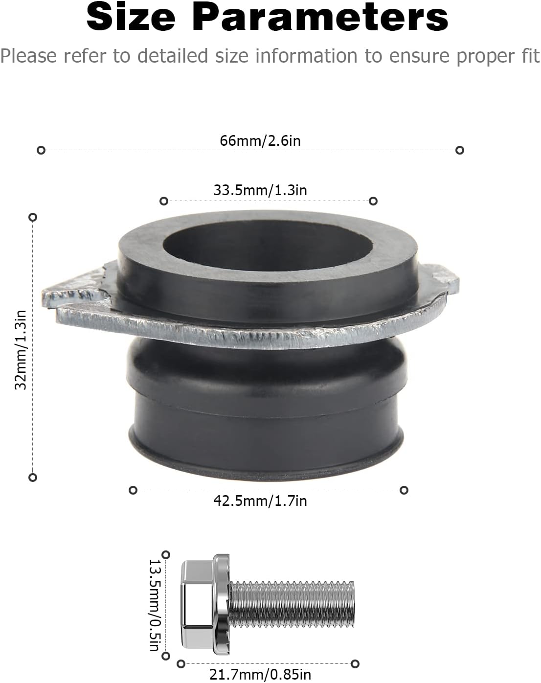 Garbage Disposal Flex Coupler Replacement Parts J100