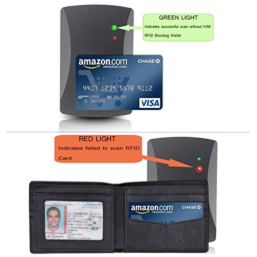 Men's Leather RFID Blocking Bifold Wallet with 2 ID Windows L317622
