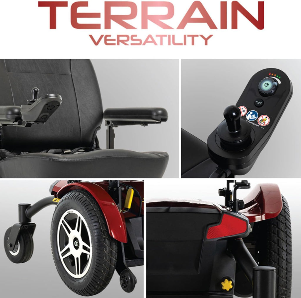 Power Chair for Adults, Red, Front Wheel Drive, 300 lbs Capacity Y122482