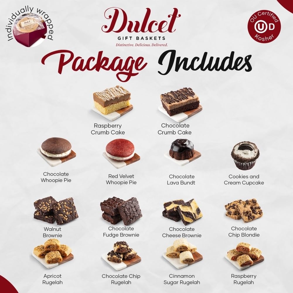 Gift Baskets Party Box with Rugelah, Brownies, Cookies & Bakery Treats Y6935