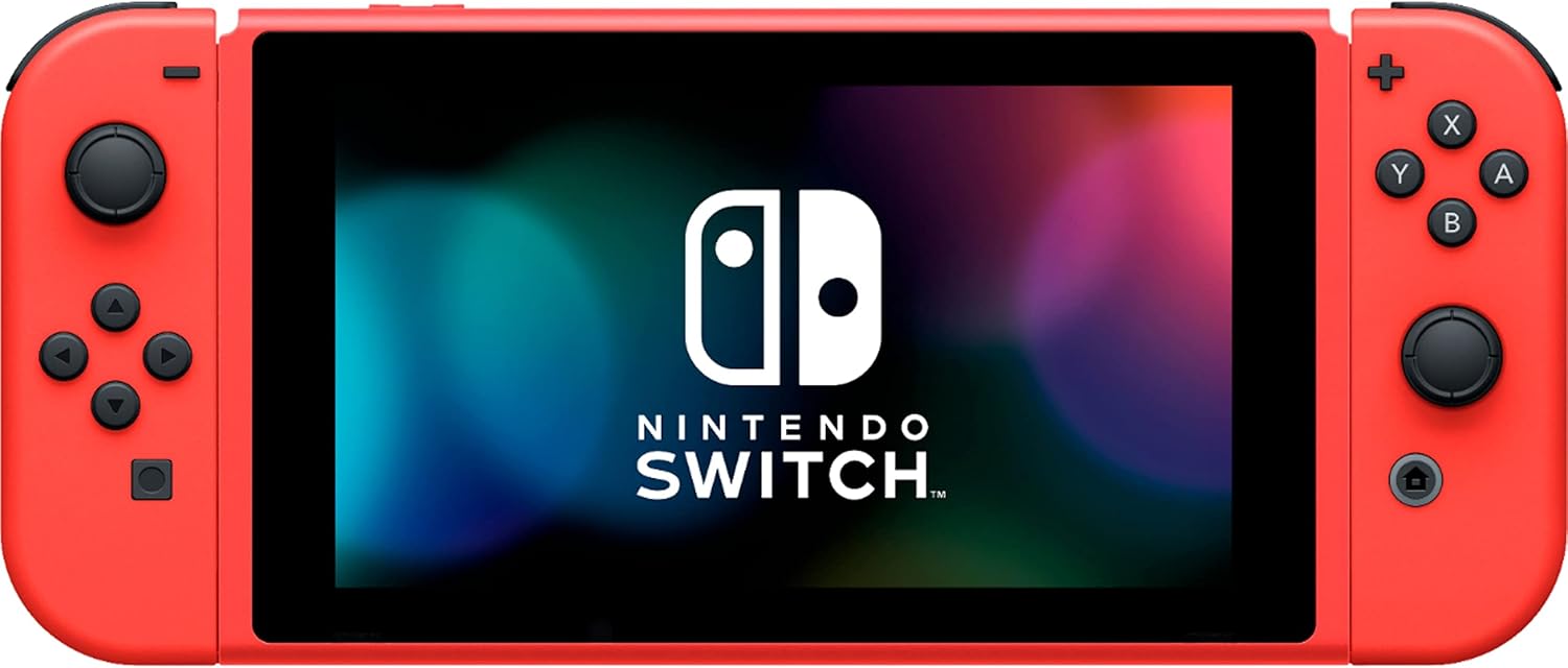 Mario Red & Blue Edition Console with Red Joy-Con, Blue Dock, 32GB Storage, 7-in-1 Carrying Case F2649